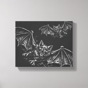 Swooping Bat - von BurnsInHell Leinwanddruck