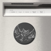 Swooping Bat - von BurnsInHell Magnet (In Situ (Geschirrspüler))
