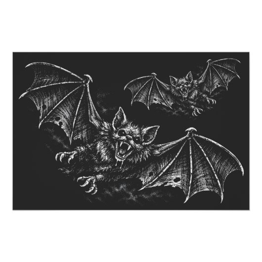 Swooping Bat - von BurnsInHell Poster (Vorderseite)