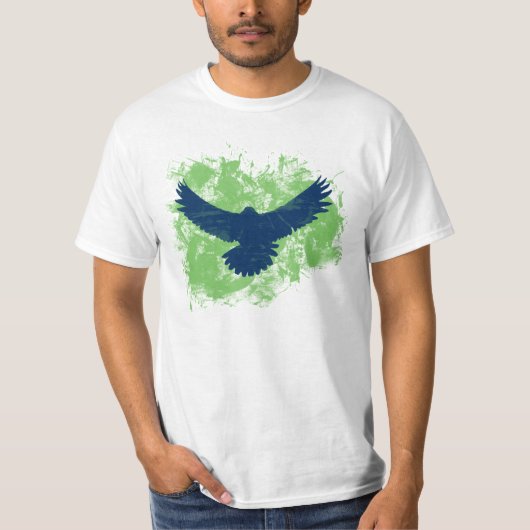 Swooping Seahawk Vogel für das Spiel T-Shirt (Vorderseite)