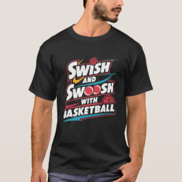 Swoosh und Swoosh mit Basketball, sportlichen T -  T-Shirt