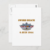 Sword Beach 1944 Postkarte (Vorne/Hinten)
