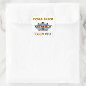 Sword Beach 1944 Quadratischer Aufkleber (Tasche)