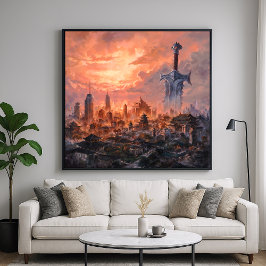 Sword City - Myssis Fantasy Art Design Poster