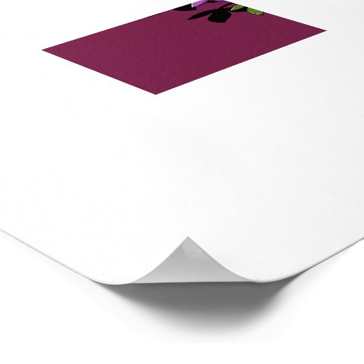 Sword & Clematis – Medieval Floral Blade Poster (Ecke)