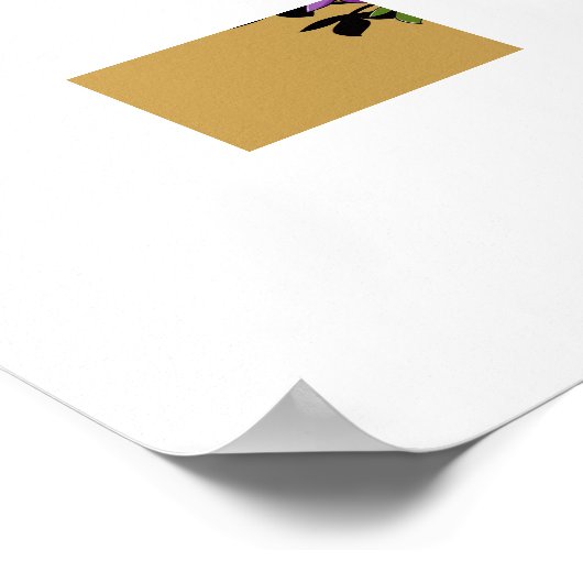 Sword & Clematis – Medieval Floral Blade  Poster (Ecke)