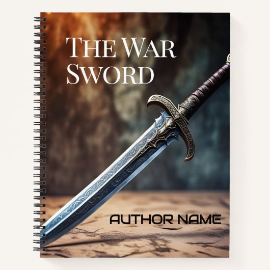 Sword Fantasy Book Cover Inspiration Notebook Notizblock (Vorderseite)