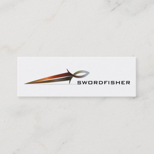 Sword Fisher Business Cards Mini Visitenkarte (Vorderseite)