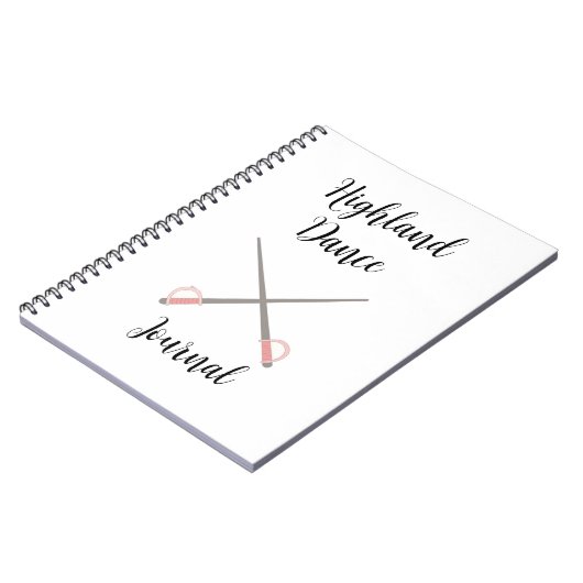 Sword Highland Dance Journal Notizblock (Linke Seite)