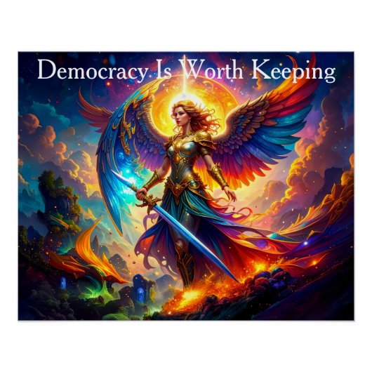 Sword of Liberty Democracy Is Worth Keeping Poster (Vorderseite)