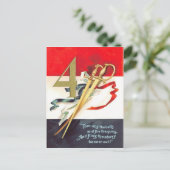 Sword Saber Red White Postkarte (Stehend Vorderseite)