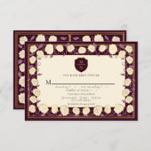 Sword & Shield Medieval Fantasy Wedding RSVP Begleitkarte (Vorne/Hinten)
