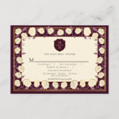 Sword & Shield Medieval Fantasy Wedding RSVP Begleitkarte (Vorderseite)