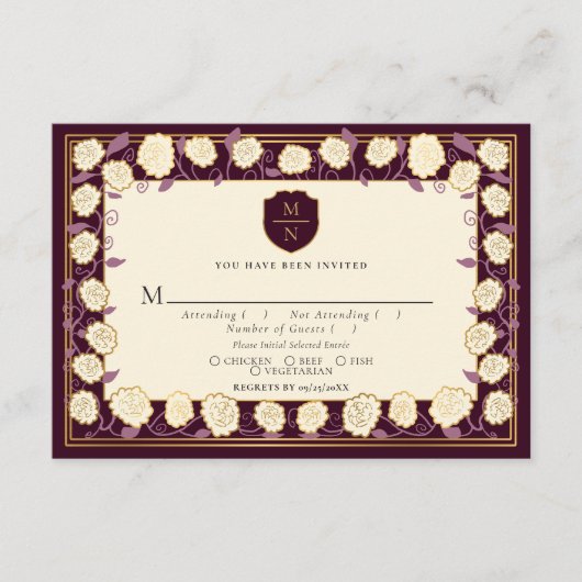 Sword & Shield Medieval Fantasy Wedding RSVP Begleitkarte (Vorderseite)