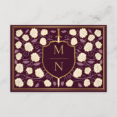 Sword & Shield Medieval Fantasy Wedding RSVP Begleitkarte (Rückseite)