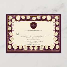 Sword & Shield Medieval Fantasy Wedding RSVP Begleitkarte