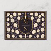 Sword & Shield Medieval Fantasy Wedding RSVP Begleitkarte (Rückseite)