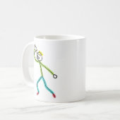Sword Swallowing Stickman Kaffeetasse (Vorderseite Links)