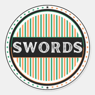 Swords City Pride Emblem – Irische Identität Runder Aufkleber