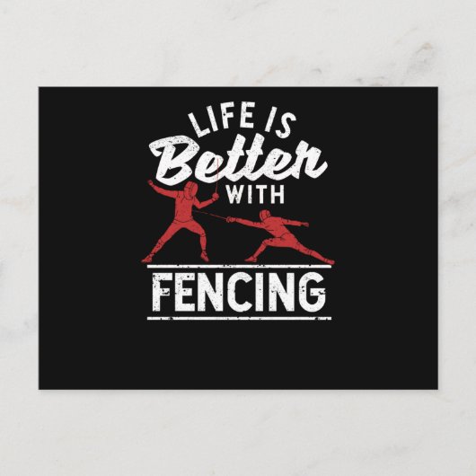Swordsman Martial Arts Fencer Life Postkarte (Vorderseite)