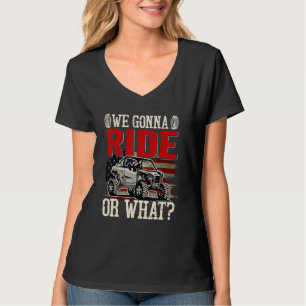 SXS-Fahrer US-Flagge We Gonna Ride Or What Offroad T-Shirt