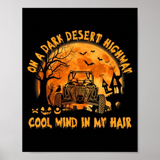 Sxs Utv Dark Desert Highway Cool Mind Halloween Ri Poster (Vorne)