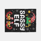 Sy Elf Familie Matching Weihnachten Funny Fleecedecke (Vorderseite (Horizontal))