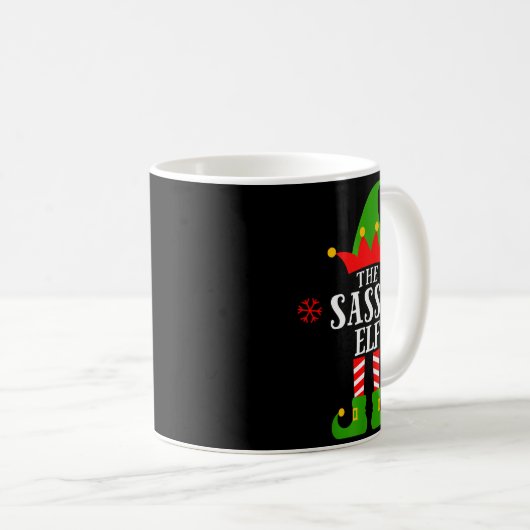 Sy Elf Funny Matching Family Group Christmas Pajam Kaffeetasse (VorderseiteRechts)