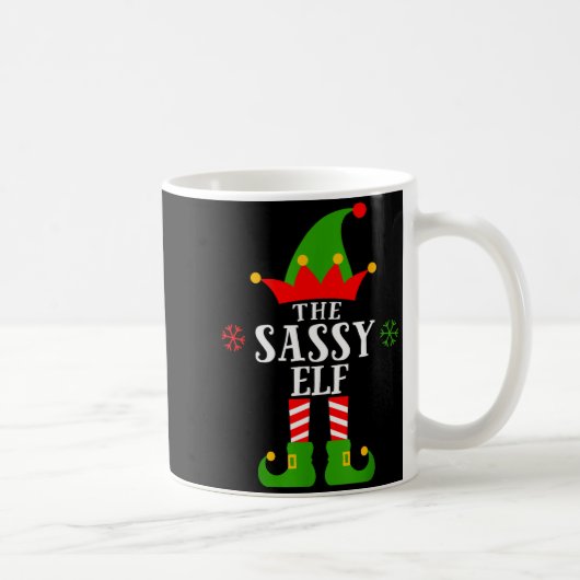 Sy Elf Funny Matching Family Group Christmas Pajam Kaffeetasse (Rechts)