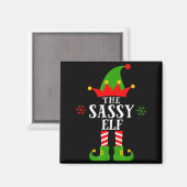 Sy Elf Funny Matching Family Group Christmas Pajam Magnet (Vorderseite/Rückseite)