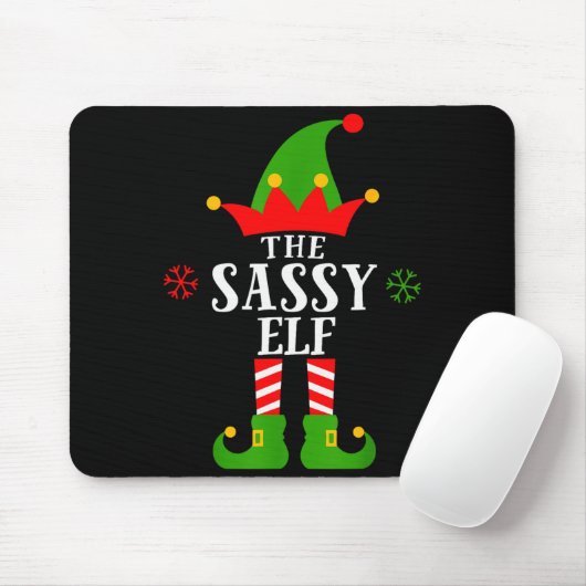 Sy Elf Funny Matching Family Group Christmas Pajam Mousepad (Mit Mouse)