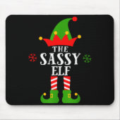 Sy Elf Funny Matching Family Group Christmas Pajam Mousepad (Vorne)