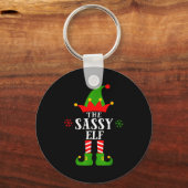 Sy Elf Funny Matching Family Group Christmas Pajam Schlüsselanhänger (Vorderseite)