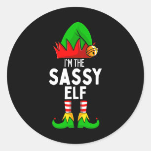 Sy Elf Matching Familie Weihnachten Runder Aufkleber