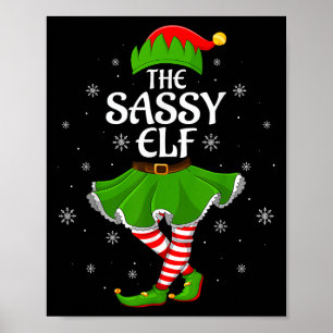 Sy Elf passende Familie Elf-Truppe Weihnachten Mäd Poster