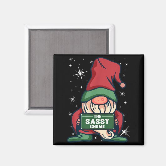 Sy Gnome Xmas Elf Matching Family Christmas Pajama Magnet (Vorderseite/Rückseite)