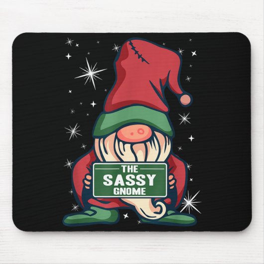 Sy Gnome Xmas Elf Matching Family Christmas Pajama Mousepad (Vorne)