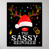 Sy Reindeer Family Matching Christmas Sy Women Gir Poster (Vorne)