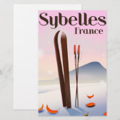 Sybelles France Skipposter Briefpapier (Vorne/Hinten)
