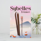 Sybelles France Skipposter Briefpapier (Stehend Vorderseite)