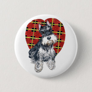 Sybil der Schnauzer-Knopf Button