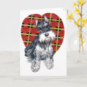 Sybil die Schnauzer-Grußkarte Karte (Gelbe Blume)