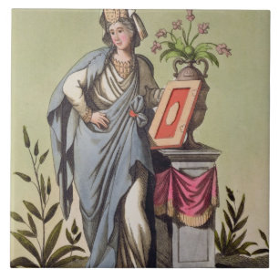 Sybil von Cumae, Nr. 16 von "antikem Rom", engrav Fliese
