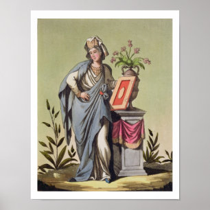 Sybil von Cumae, Nr. 16 von "antikem Rom", engrav Poster