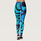 Sybilles Krake auf Aqua - Leggings (Rückseite)