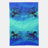 Sybille's Octopus auf Blue Green - Küchentücher (Vertikal)