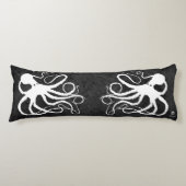 Sybille's Octopus on Gray - Body Pillow Seitenschläferkissen (Vorderseite)