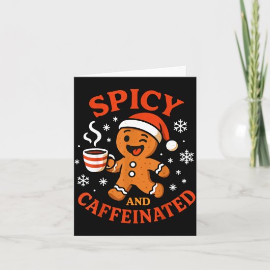 Syc Weihnachtsmann Koffeinhaltig Lustiger Kaffeeli Karte (Vorderseite)