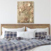 Sycamore Bark Stretched Leinwand Art (Insitu (Schlafzimmer))
