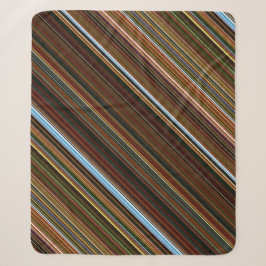 Sycamore Brown, Green und Blue Strip Sherpadecke